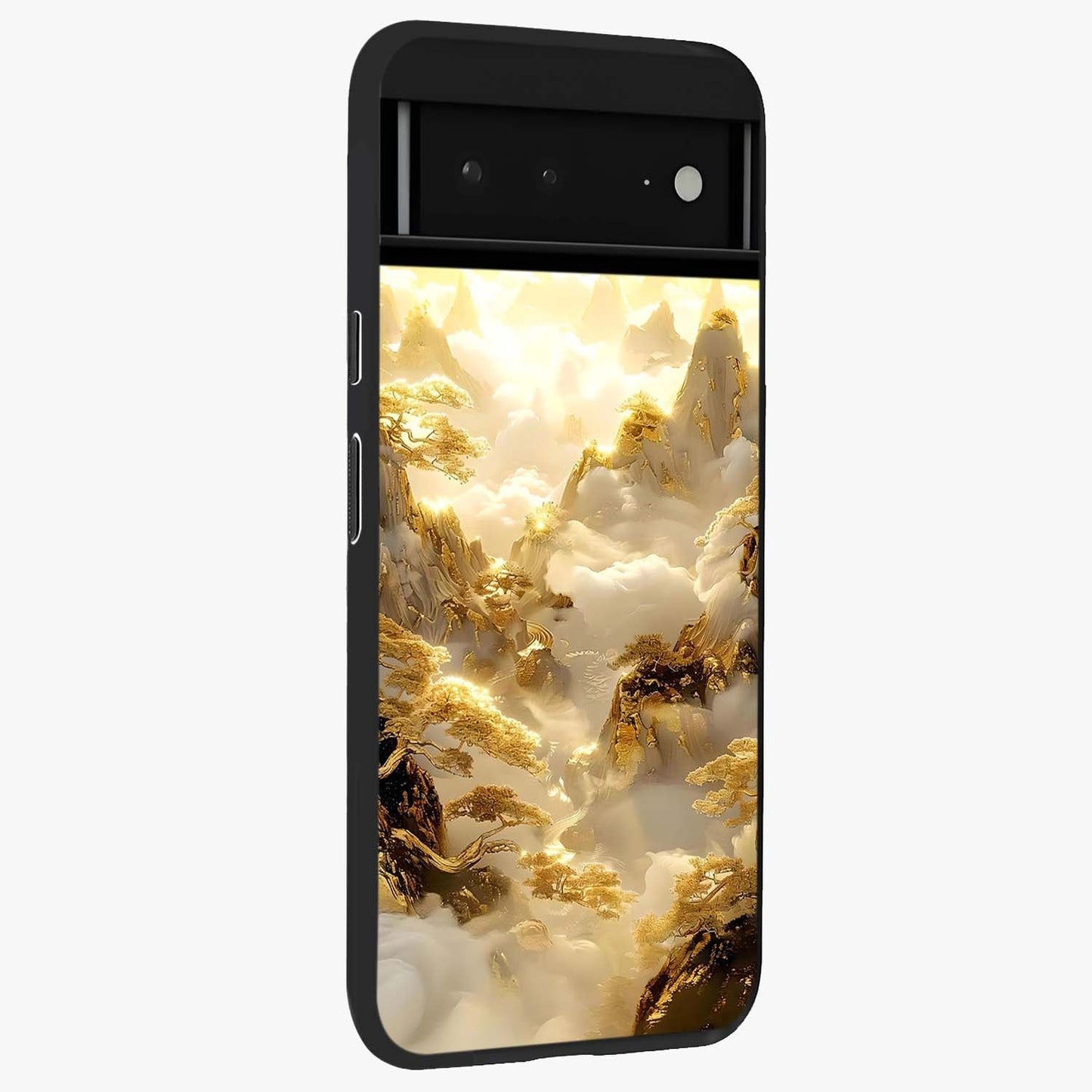 Gates Of Illumination Glass Case upright view showcasing glowing gateway artwork with mystical celestial theme.