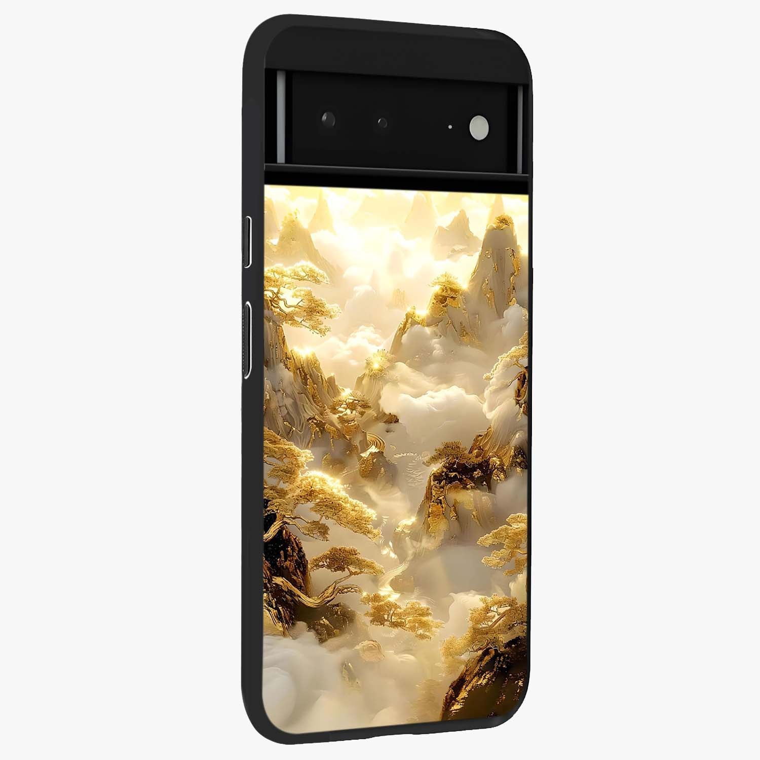 Gates Of Illumination Glass Case upright view showcasing glowing gateway artwork with mystical celestial theme.