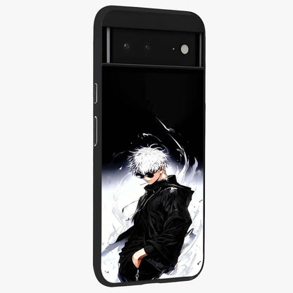 Limitless Shadow King Glass Case upright view showcasing bold shadow warrior artwork with epic fantasy theme.
