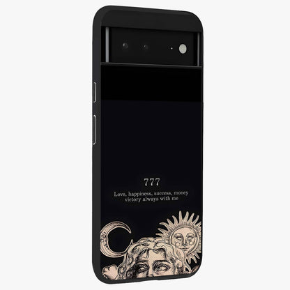Mystic Victory Aura Glass Case upright view showcasing powerful victory themed artwork with spiritual energy vibe.