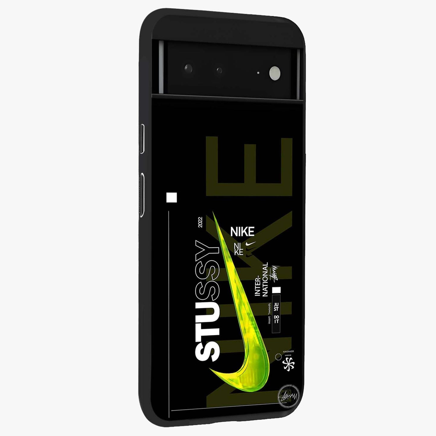 Neon Street Edition Glass Case upright view showcasing colorful neon artwork with modern street culture theme.