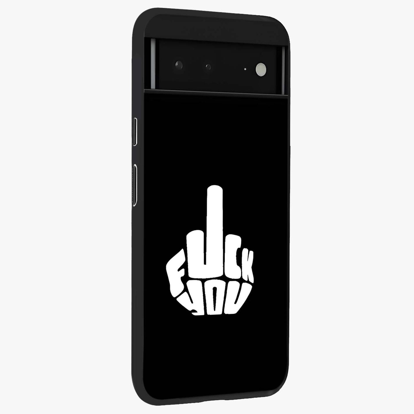 Rebel Mode On Glass Case upright view showcasing striking statement artwork with bold rebellious theme.