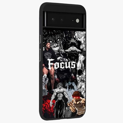 Relentless Power Focus Glass Case upright view showcasing strong inspirational artwork with powerful focus theme.