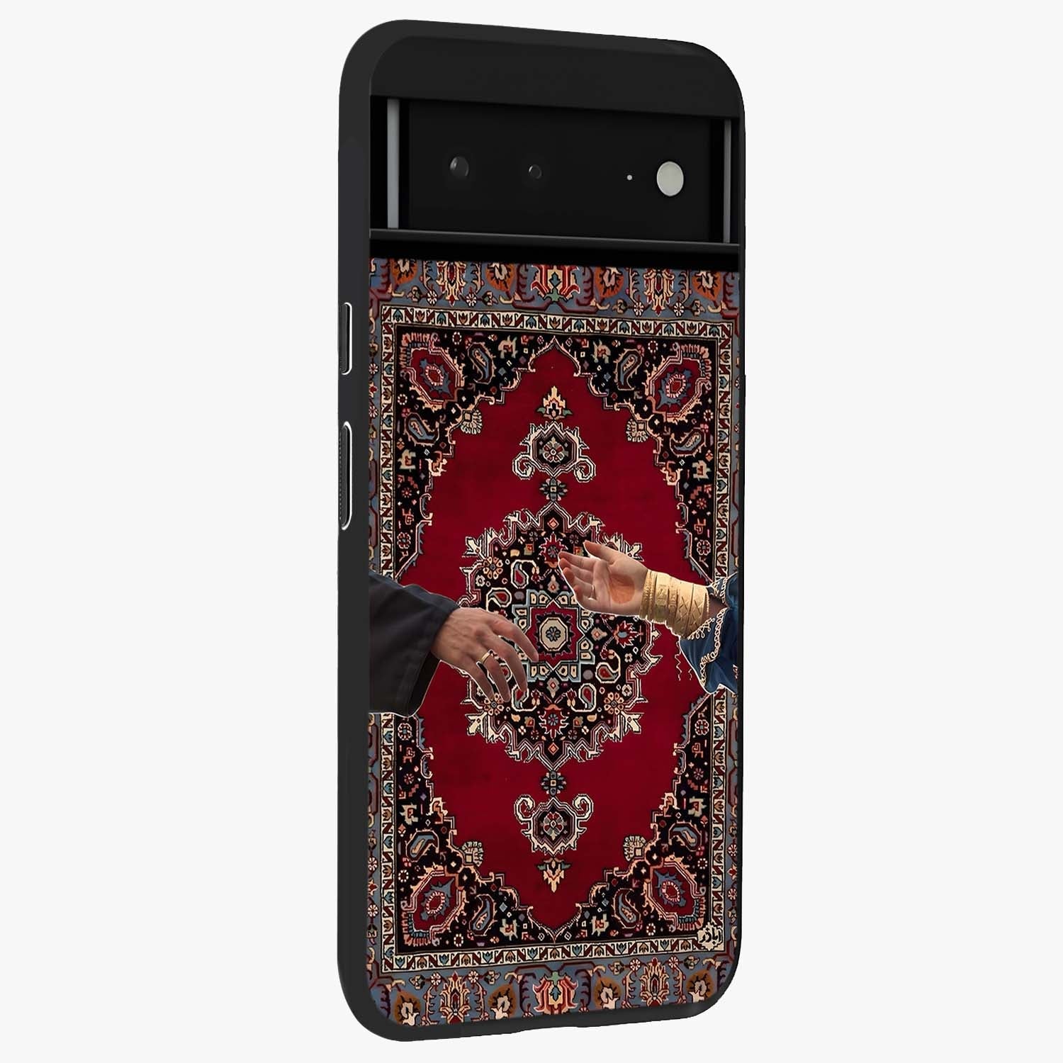 Royal Touch Reach Glass Case upright view showcasing stylish royal inspired artwork with graceful theme.