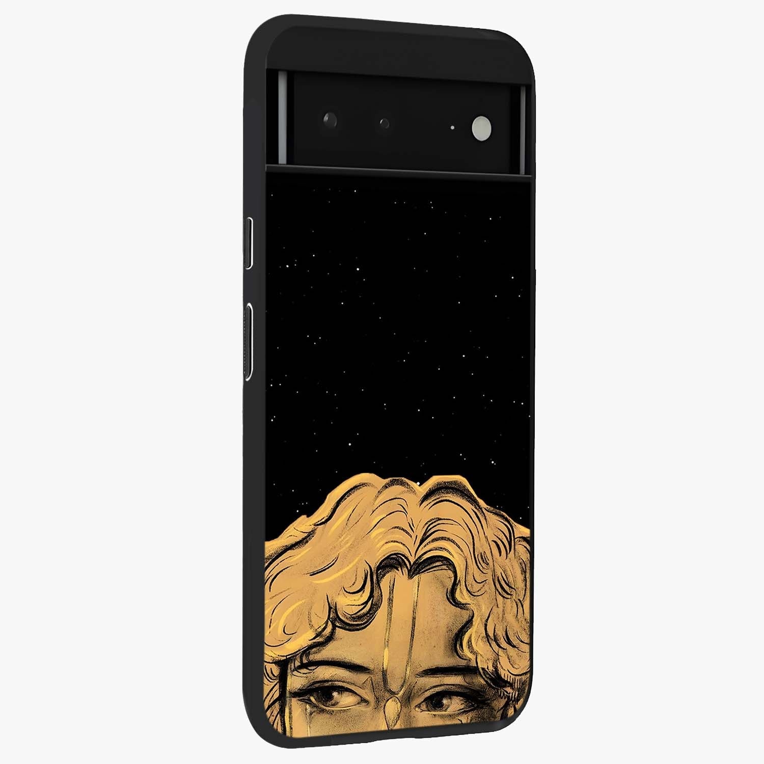 Shri Krishna Art Glass Case upright view showcasing sacred Krishna themed artwork with peaceful devotional style.
