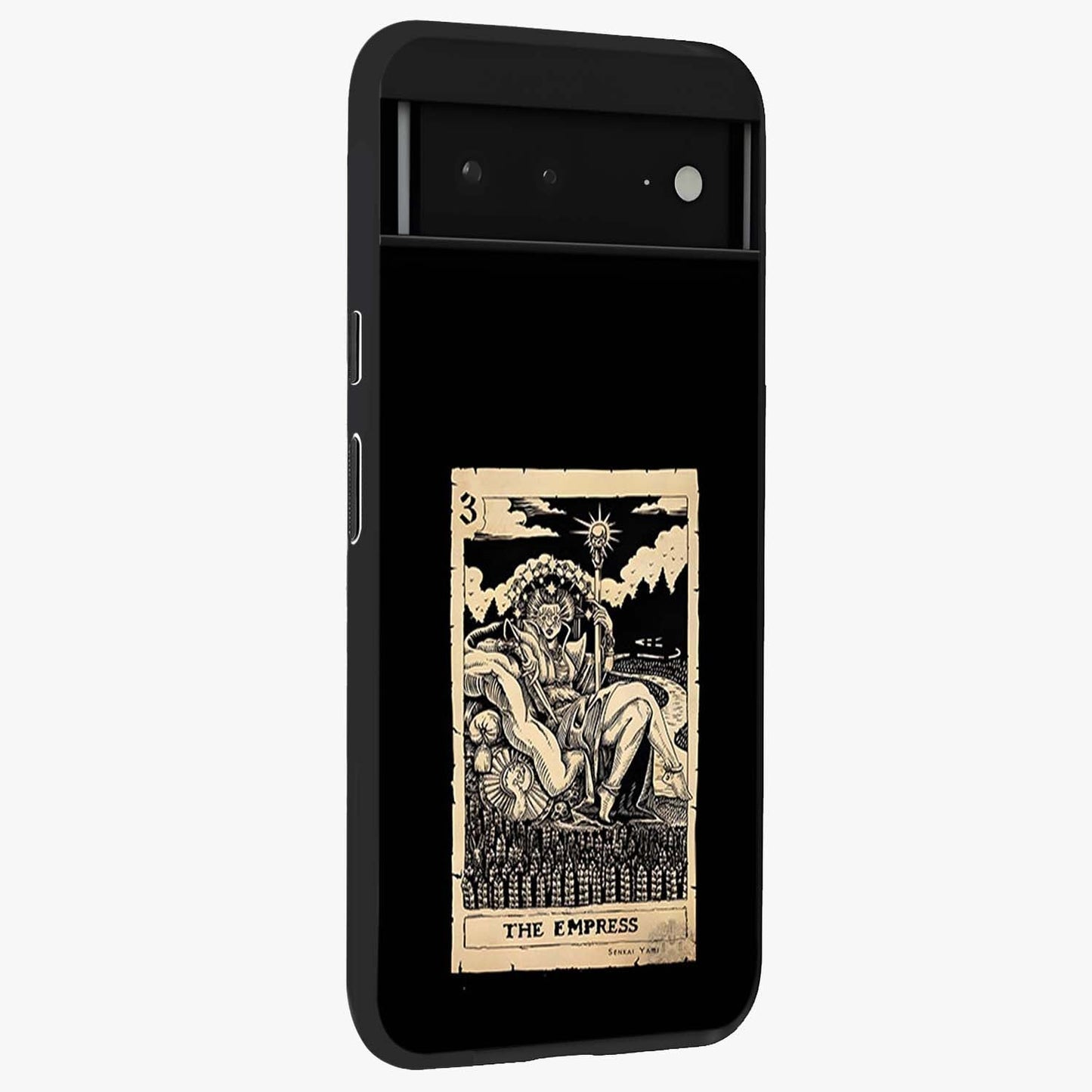 The Empress Glass Case upright view showcasing powerful empress themed artwork with luxurious artistic theme.