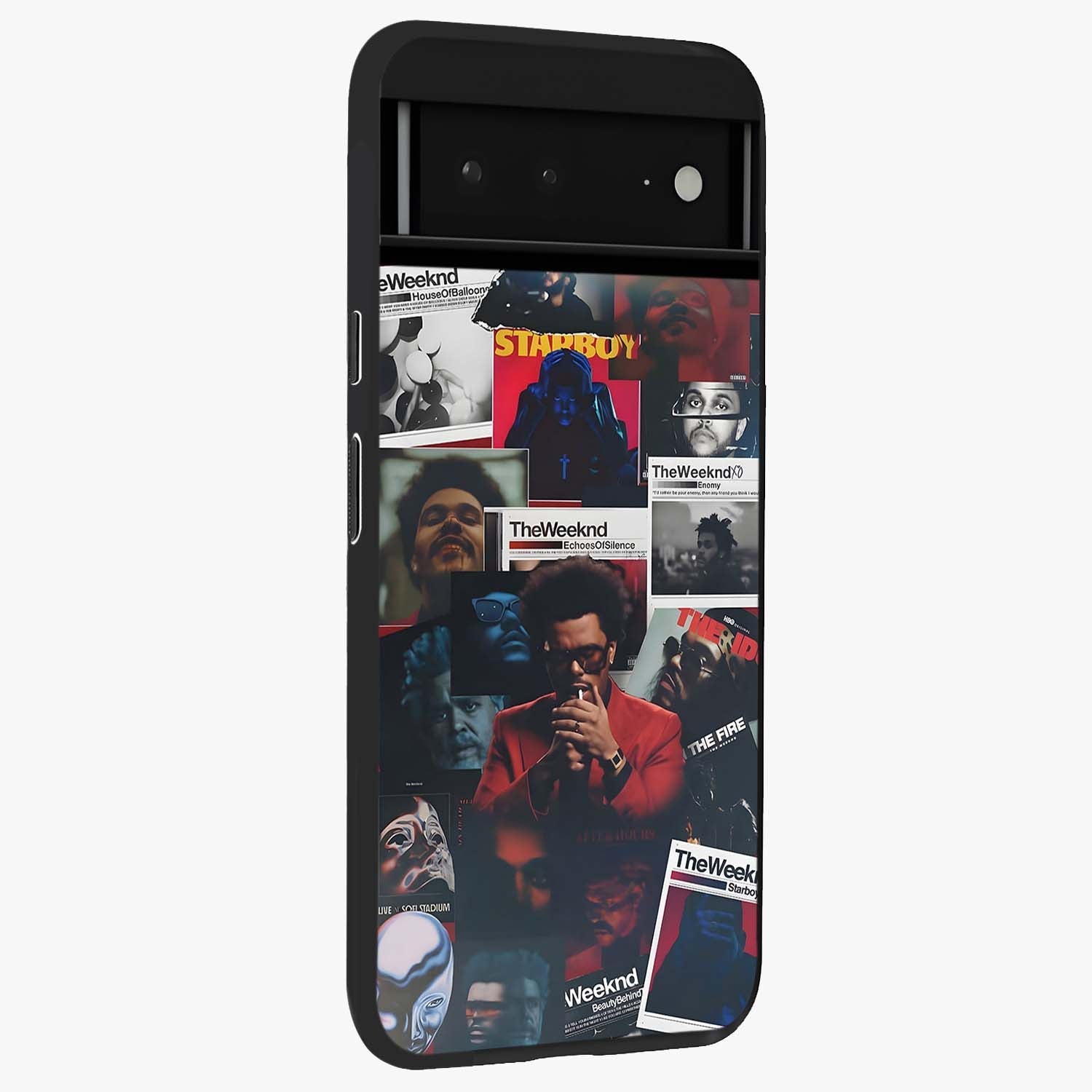 The Weeknd Glass Case upright view showcasing bold music themed artwork with contemporary artistic style.