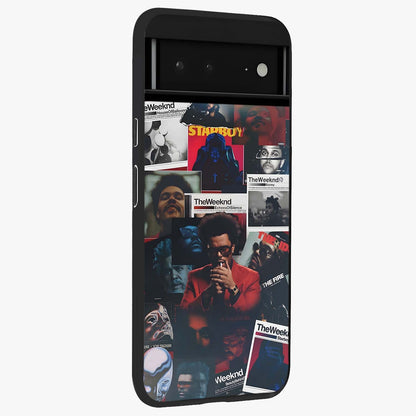 The Weeknd Glass Case upright view showcasing bold music themed artwork with contemporary artistic style.