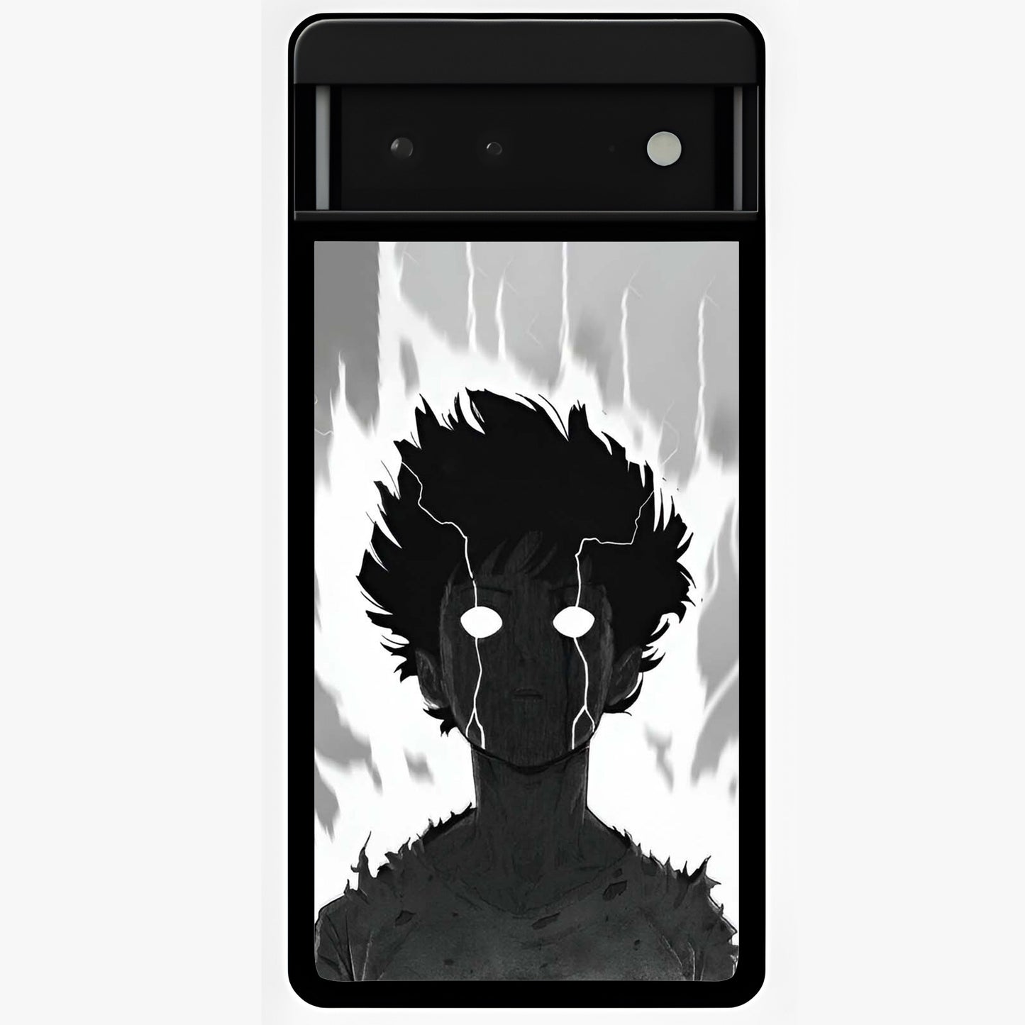 Awakened Inner Rage Glass Case showing flat back view with intense artistic artwork and glossy glass finish.