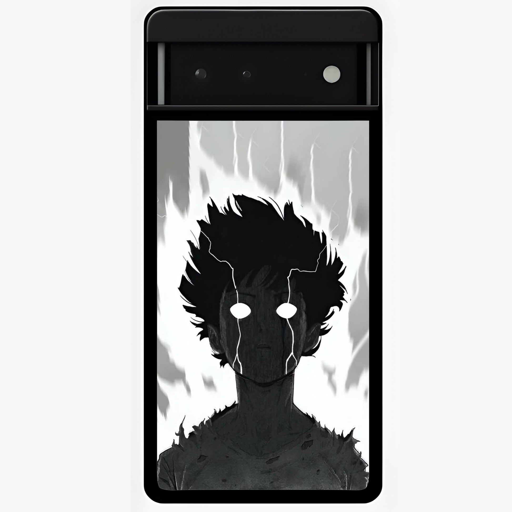 Awakened Inner Rage Glass Case showing flat back view with intense artistic artwork and glossy glass finish.