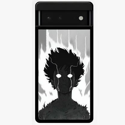 Awakened Inner Rage Glass Case showing flat back view with intense artistic artwork and glossy glass finish.