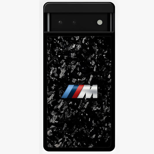 Carbon Speed Mark Glass Case showing flat back view with sporty carbon pattern artwork and glossy glass finish.