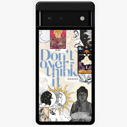 Ethereal Thoughts Glass Case showing flat back view with dreamy artistic artwork and glossy glass finish.