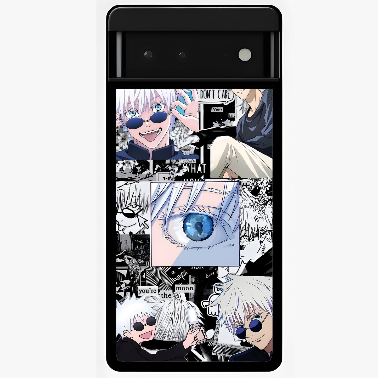 Infinity Sorcerer Chaos Glass Case showing flat back view with mystical sorcerer themed artwork and glossy glass finish.