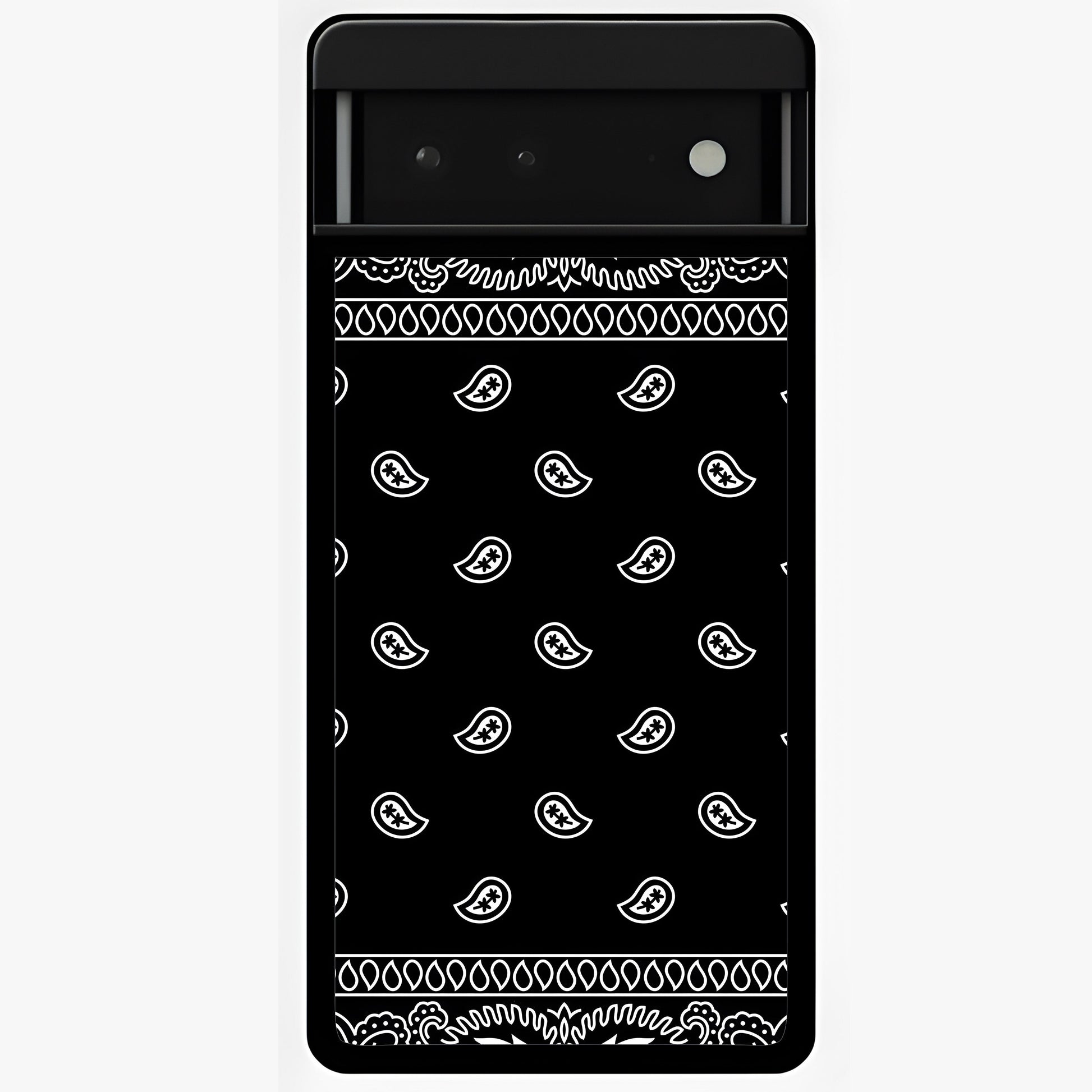 Retro Rebel Threads Glass Case showing flat back view with vintage street style artwork and glossy glass finish.