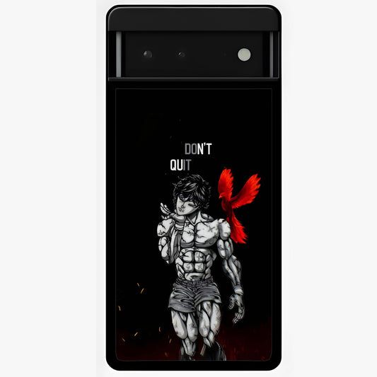 Rise Beyond Limits Glass Case showing flat back view with motivational typography artwork and glossy glass finish.