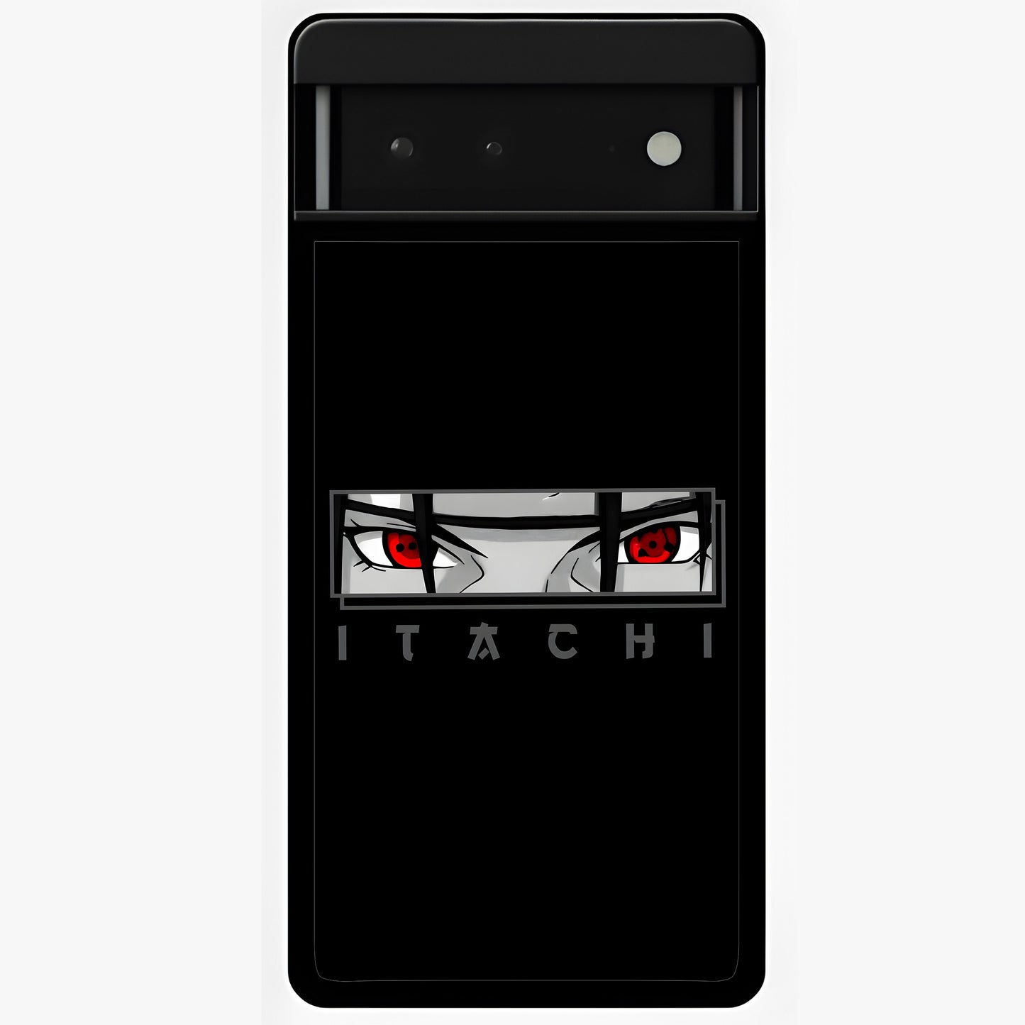 Scarlet Gaze Dominance Glass Case showing flat back view with striking red themed artwork and glossy glass finish.