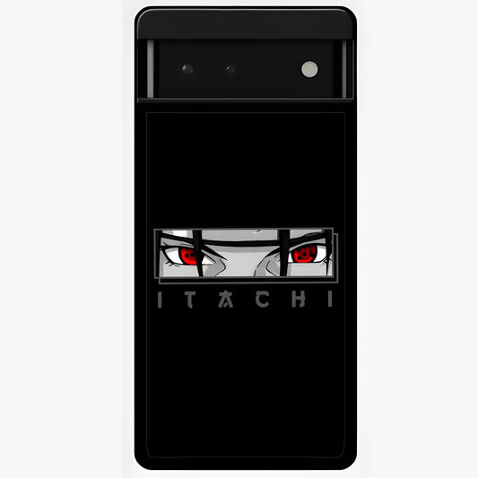 Scarlet Gaze Dominance Glass Case showing flat back view with striking red themed artwork and glossy glass finish.