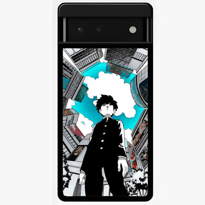 Silent Psychic Awakening Glass Case showing flat back view with mystical psychic themed artwork and glossy glass finish.