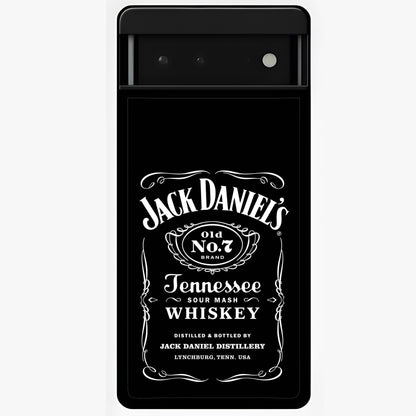 Vintage Whiskey Heritage Glass Case showing flat back view with classic whiskey inspired artwork and glossy glass finish.