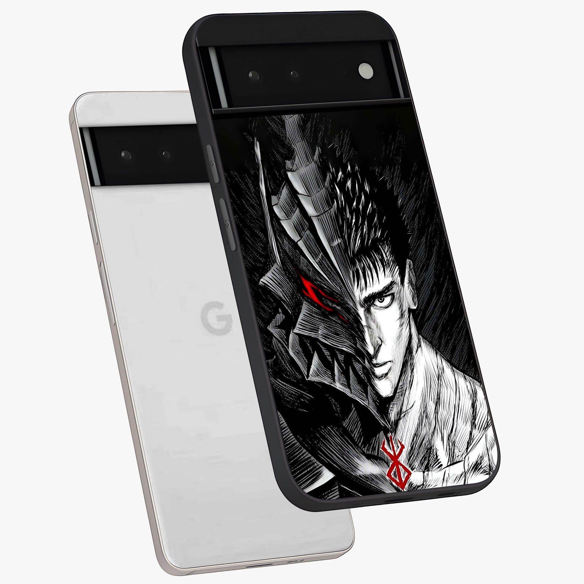 Berserker Blood Oath Glass Case displayed in angled mockup highlighting dark fantasy graphic design and powerful theme.