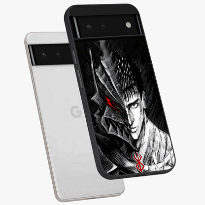 Berserker Blood Oath Glass Case displayed in angled mockup highlighting dark fantasy graphic design and powerful theme.