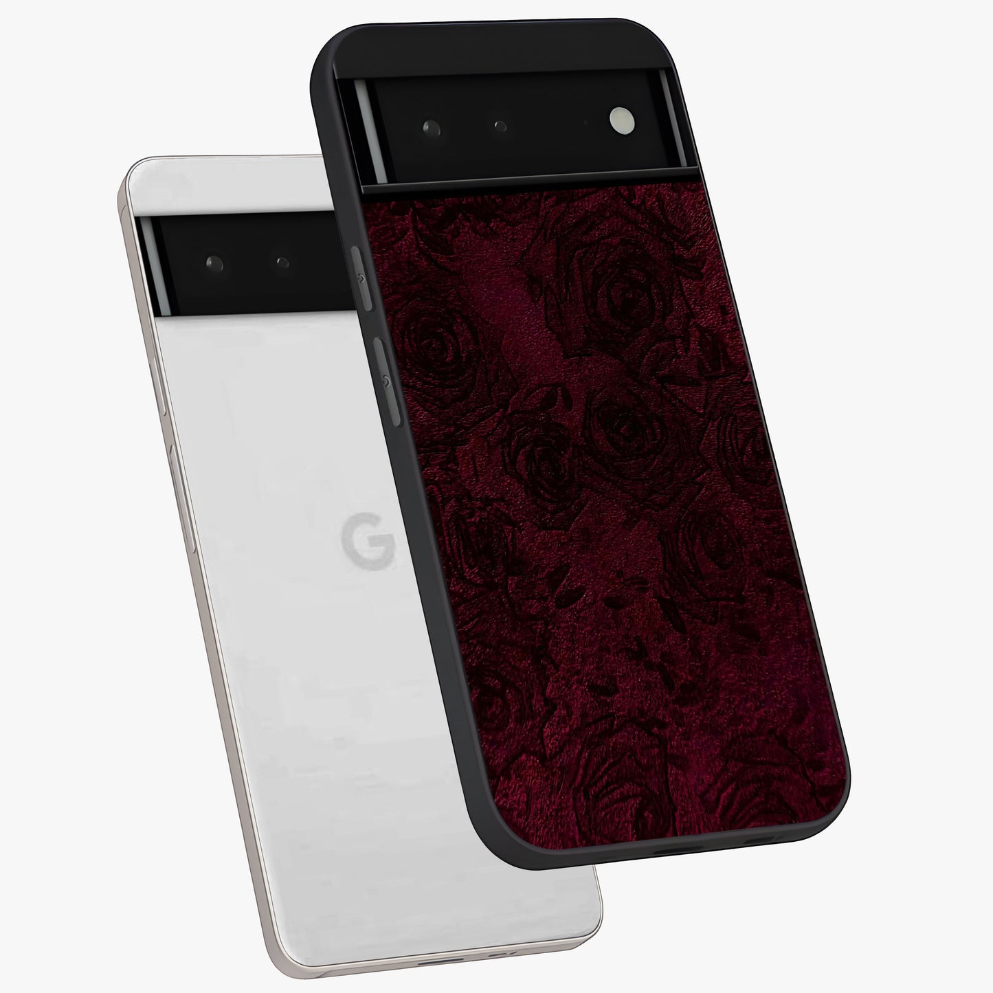 Crimson Fade Flow Glass Case displayed in angled mockup highlighting smooth gradient design with modern aesthetic style.
