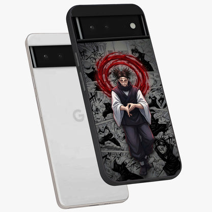 Cursed Ritual Ascension Glass Case displayed in angled mockup highlighting mystical ritual illustration with supernatural aesthetic.