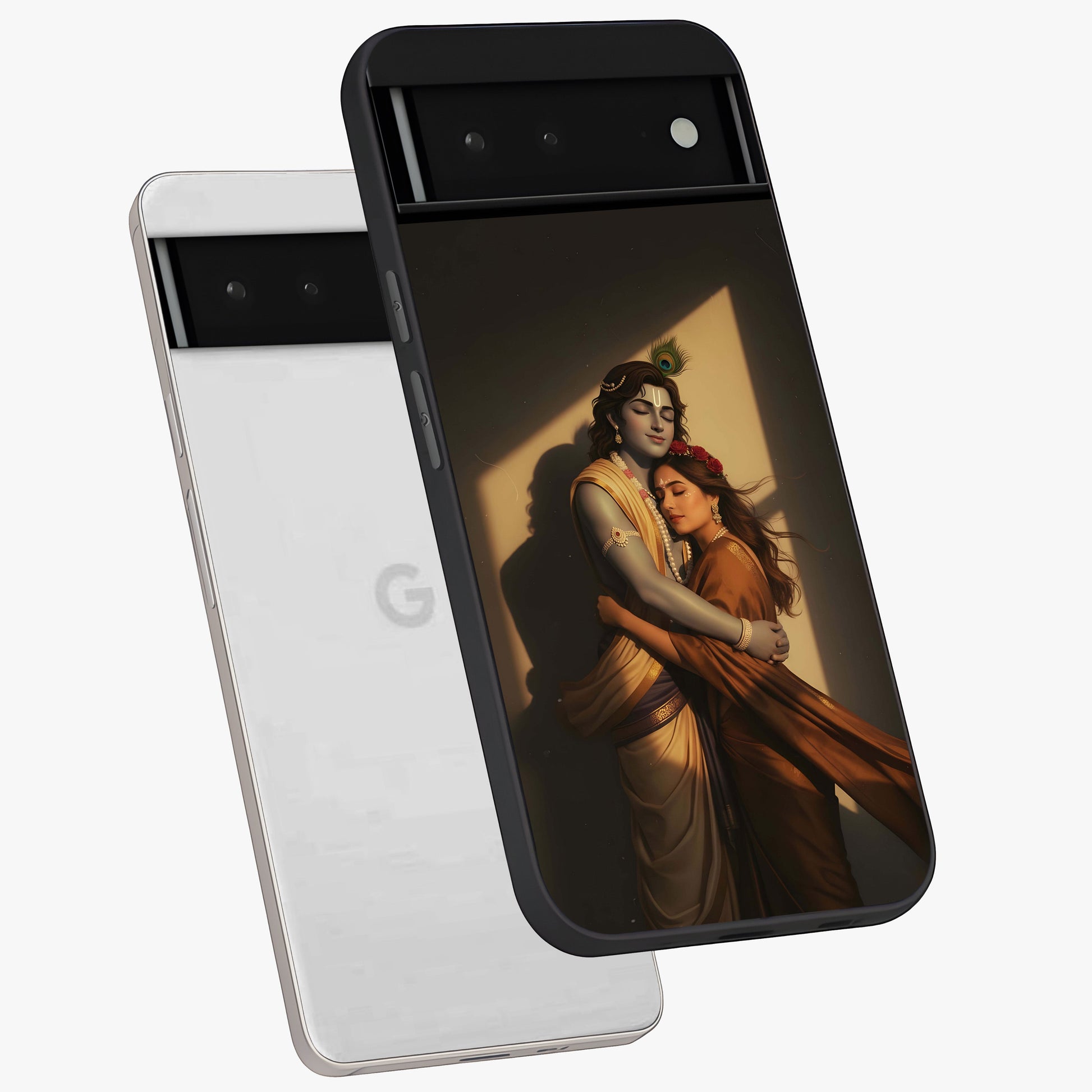 Divine Eternal Love Glass Case displayed in angled mockup highlighting elegant divine inspired design with peaceful aesthetic.
