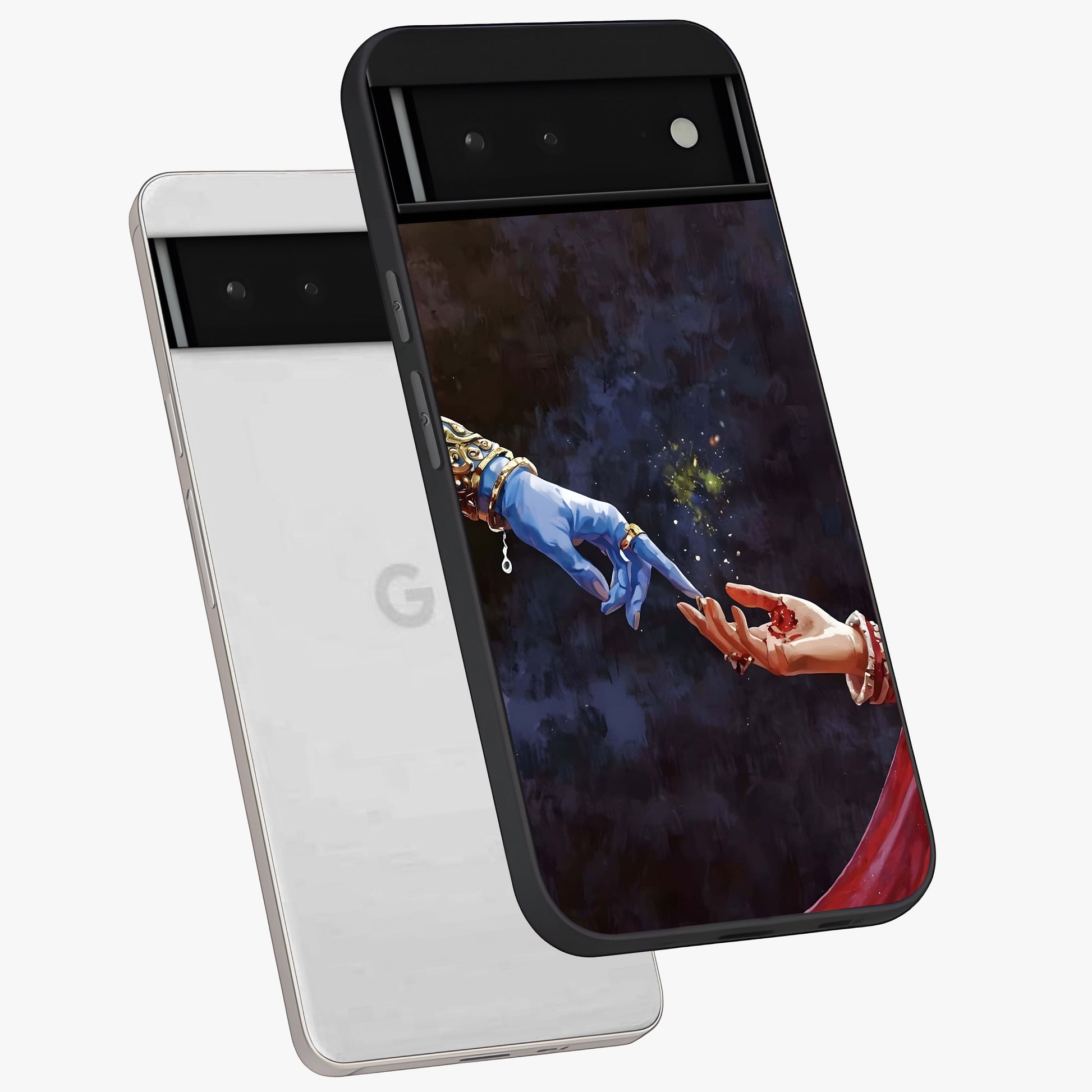 Divine Touch Eternal Glass Case displayed in angled mockup highlighting elegant divine inspired design with calm aesthetic style.