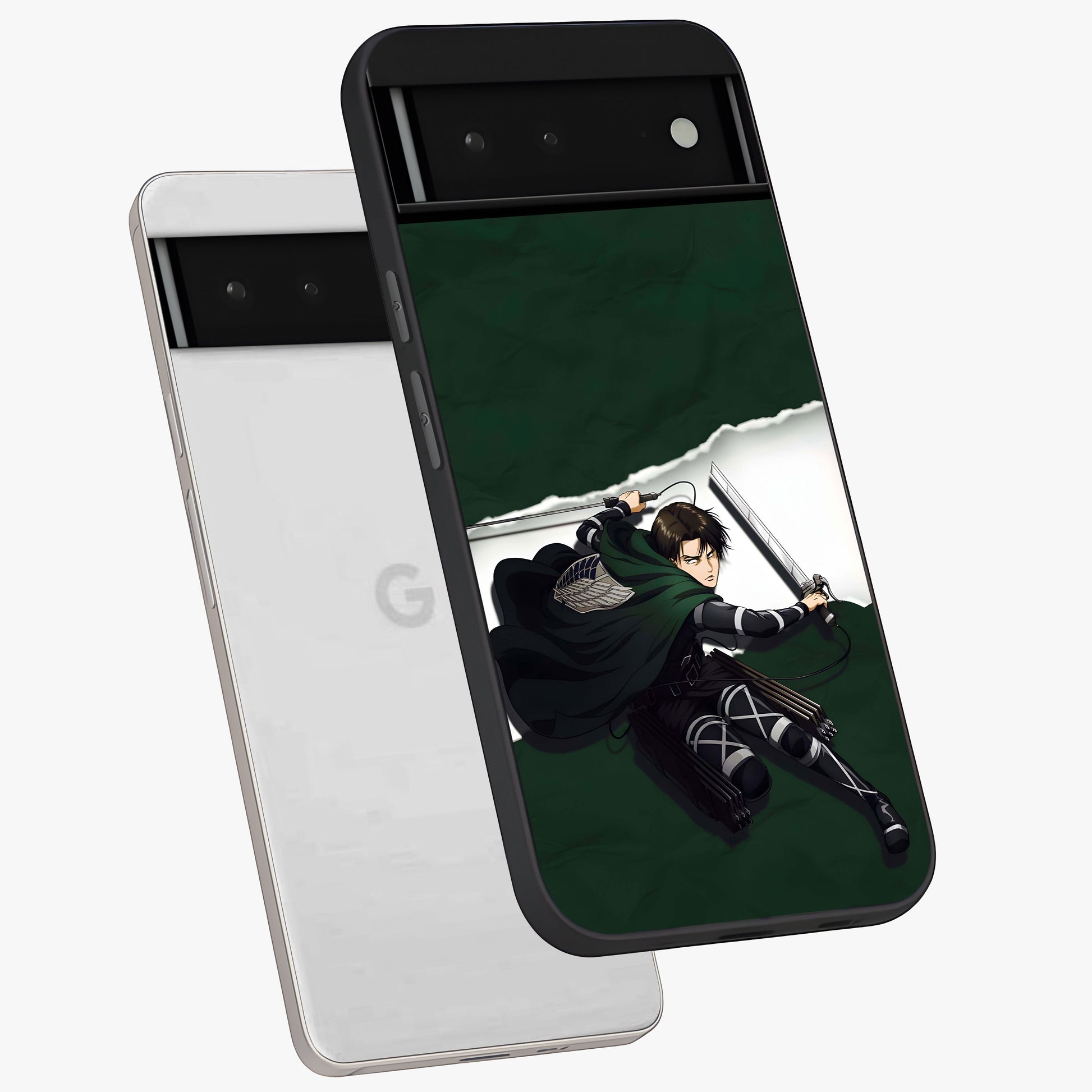 Emerald War Vanguard Glass Case displayed in angled mockup highlighting intense battle inspired design with emerald tone aesthetic.
