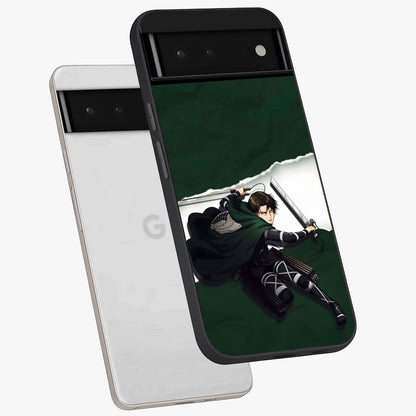 Emerald War Vanguard Glass Case displayed in angled mockup highlighting intense battle inspired design with emerald tone aesthetic.