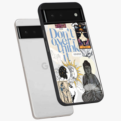 Ethereal Thoughts Glass Case displayed in angled mockup highlighting soft abstract design with calm ethereal aesthetic.