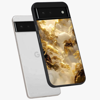 Gates Of Illumination Glass Case displayed in angled mockup highlighting radiant portal inspired design with fantasy aesthetic.