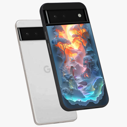 Glow Forest Portal Glass Case displayed in angled mockup highlighting mystical forest design with magical glowing aesthetic.