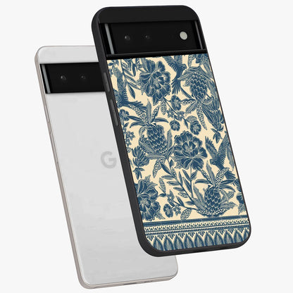 Heirloom Wild Bloom Glass Case displayed in angled mockup highlighting botanical bloom design with classic aesthetic style.