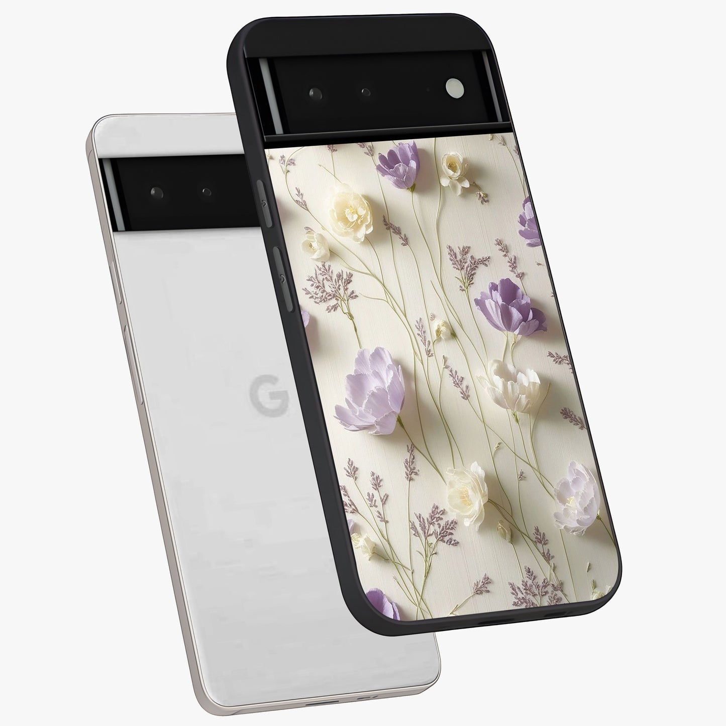 Lilac Breeze Harmony Glass Case displayed in angled mockup highlighting calm lilac breeze design with soothing aesthetic style.