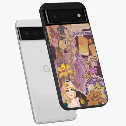 Magical Tangled Dream Glass Case displayed in angled mockup highlighting whimsical fantasy design with magical aesthetic.