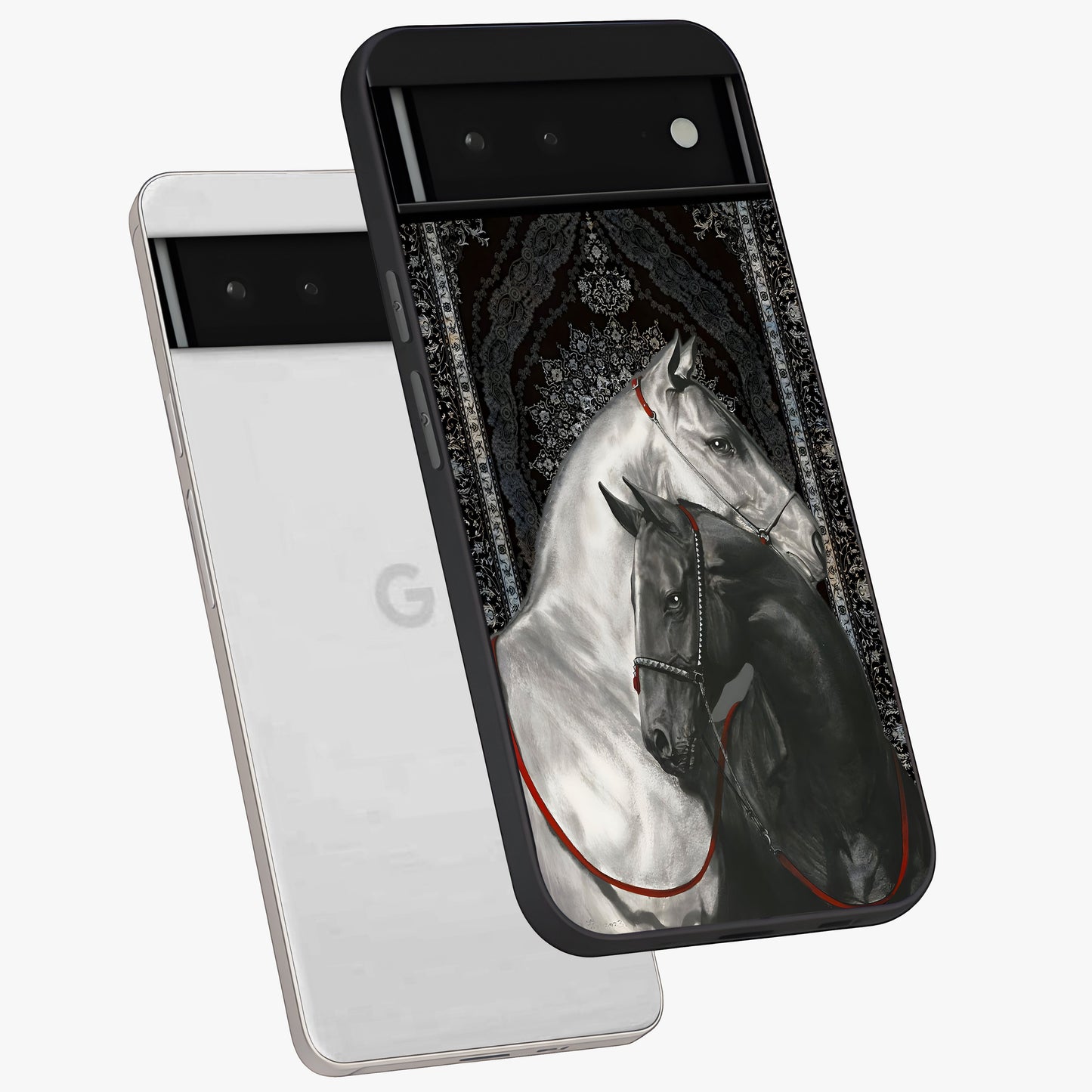 Majestic Ride Legacy Glass Case displayed in angled mockup highlighting sleek vehicle design with bold racing aesthetic.