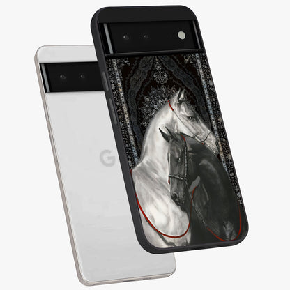 Majestic Ride Legacy Glass Case displayed in angled mockup highlighting sleek vehicle design with bold racing aesthetic.