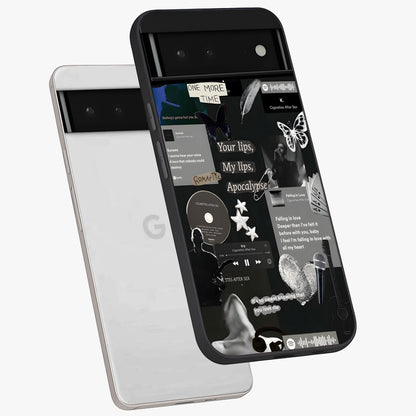 Midnight Love Echo Glass Case displayed in angled mockup highlighting elegant love inspired design with deep aesthetic style.