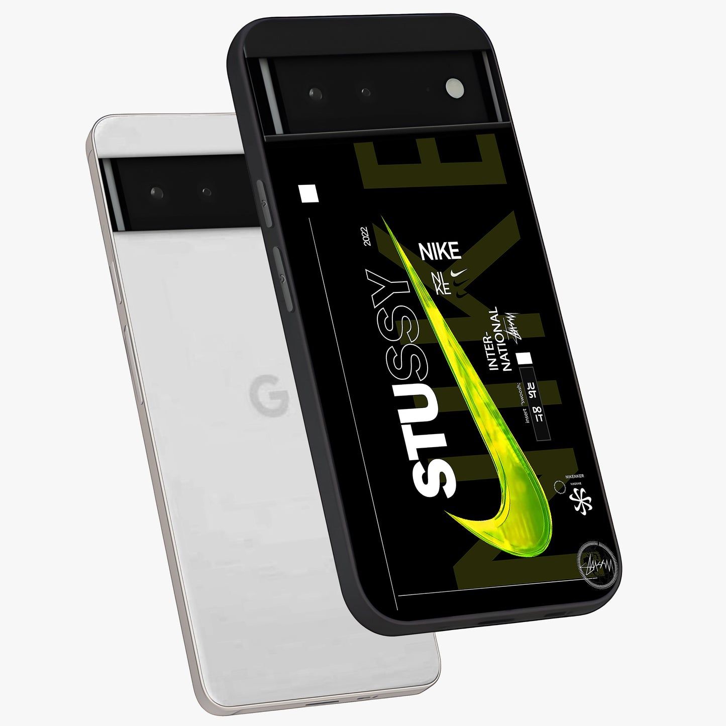 Neon Street Edition Glass Case displayed in angled mockup highlighting vibrant urban design with bold street aesthetic.