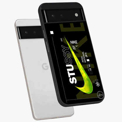 Neon Street Edition Glass Case displayed in angled mockup highlighting vibrant urban design with bold street aesthetic.