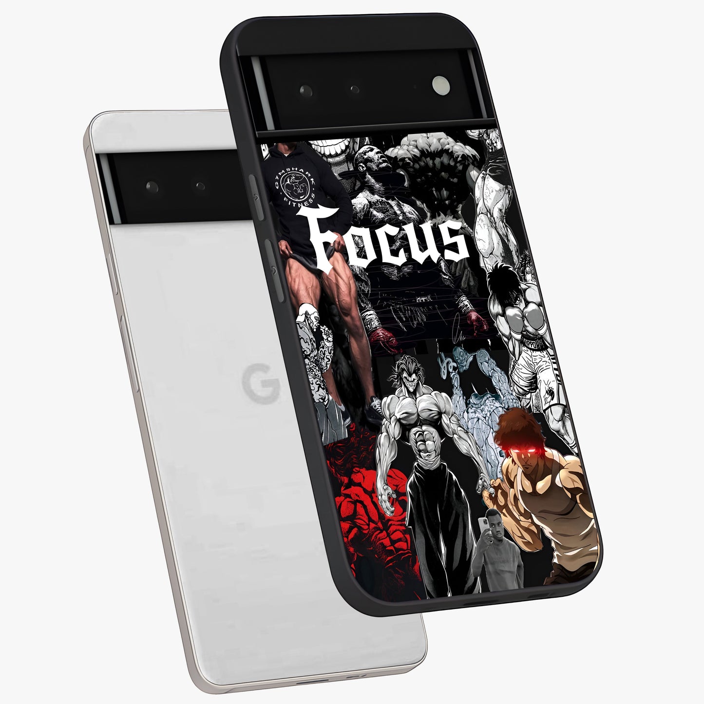 Relentless Power Focus Glass Case displayed in angled mockup highlighting bold statement design with modern aesthetic style.