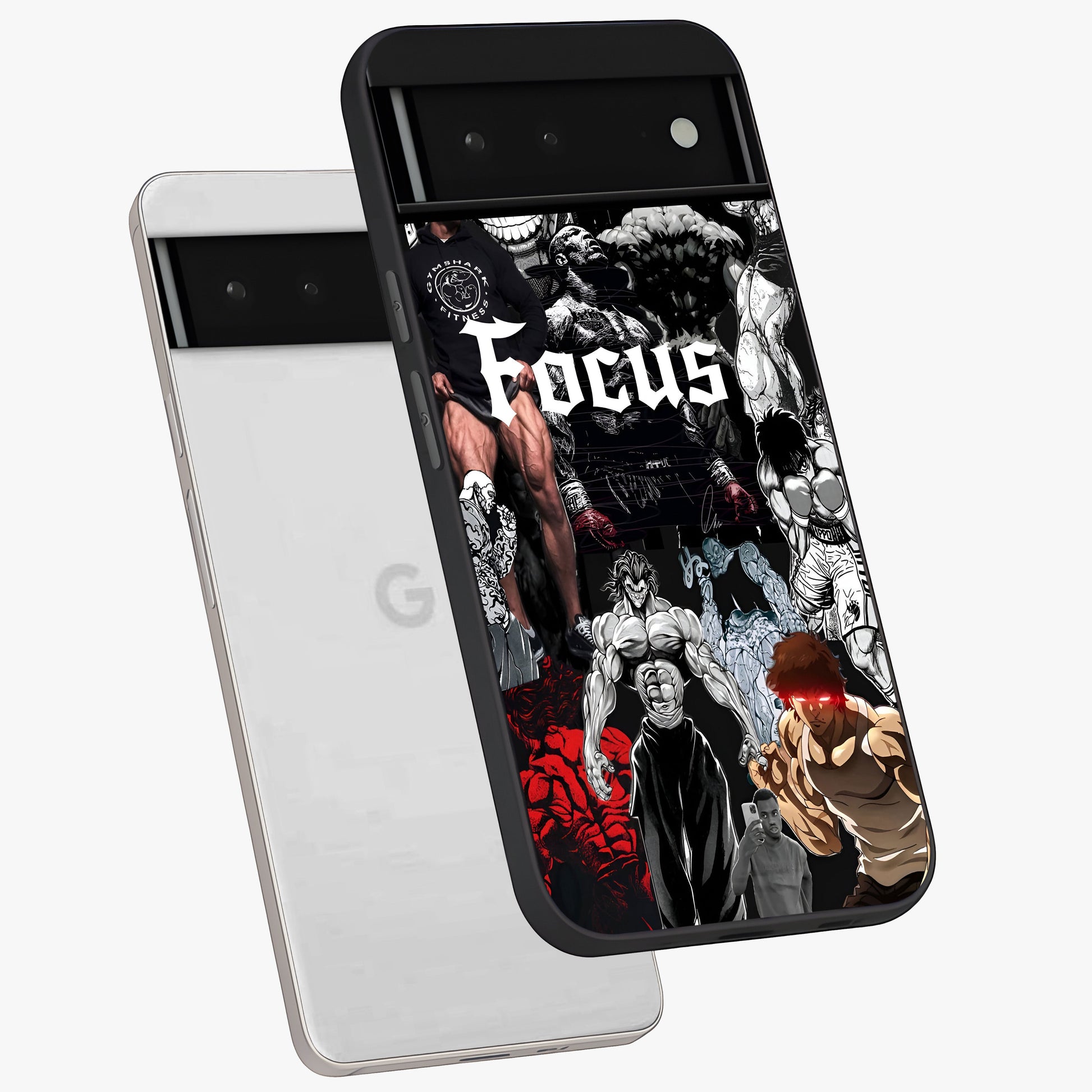 Relentless Power Focus Glass Case displayed in angled mockup highlighting bold statement design with modern aesthetic style.
