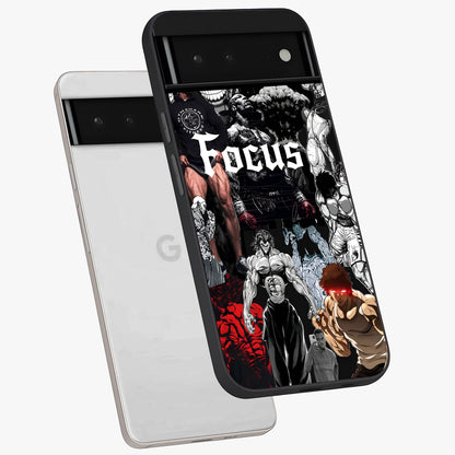 Relentless Power Focus Glass Case displayed in angled mockup highlighting bold statement design with modern aesthetic style.