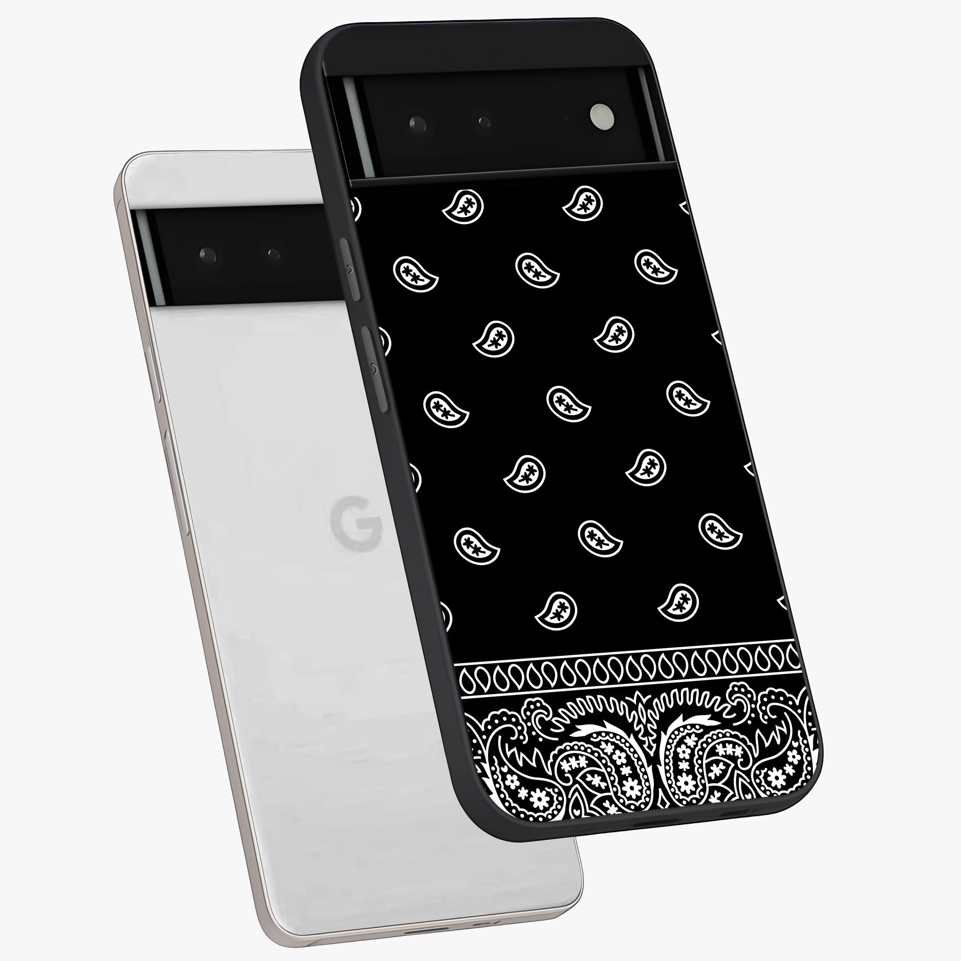 Retro Rebel Threads Glass Case displayed in angled mockup highlighting retro inspired graphic design with rebellious aesthetic.