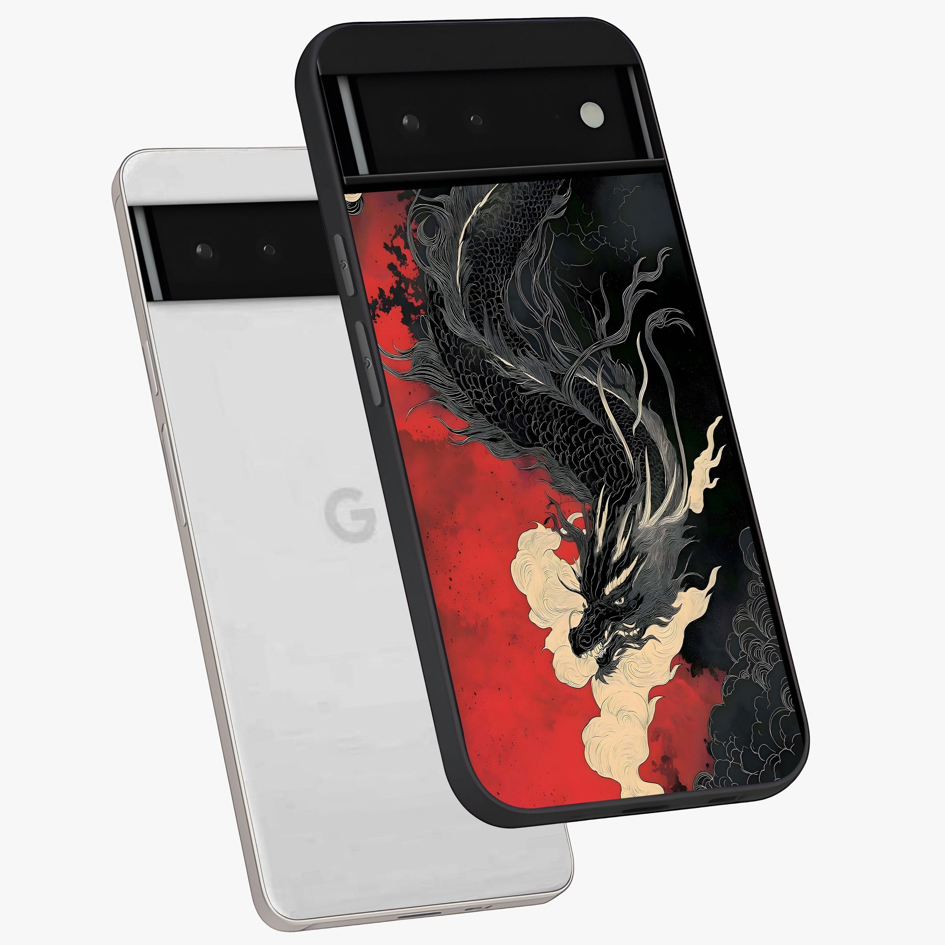 Shadow Dragon Fury Glass Case displayed in angled mockup highlighting powerful dragon illustration with dark fantasy aesthetic.