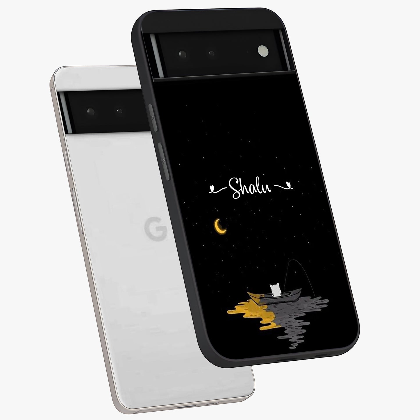 Silent Night Row Glass Case displayed in angled mockup highlighting peaceful evening design with dreamy night aesthetic.
