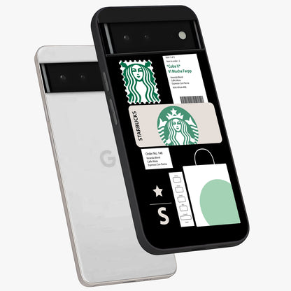 Starbucks Mocha Glass Case displayed in angled mockup highlighting stylish mocha themed design with cozy café aesthetic.